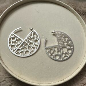 KHOI BRANDED SILVER Hoop Earrings